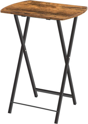 Side Table, Folding Tray Table, Snack Dinner Tables for Eating at Couch ...