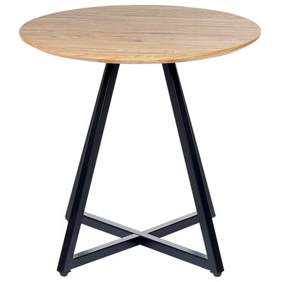 Side Table Light Wood with Black ATOKA