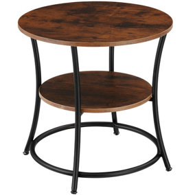 Side table Saint Louis 55x56cm - Industrial wood dark, rustic