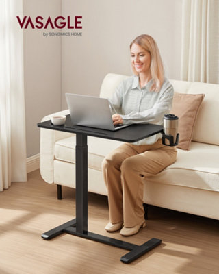 Side Table with Wheels, Mobile Bar Table, 70 x 40 cm Table Top ...