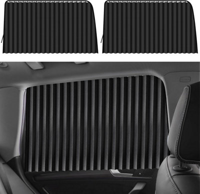 Universal Magnetic Window Sunshade Visor – UV Block Cover, Black, Right Side