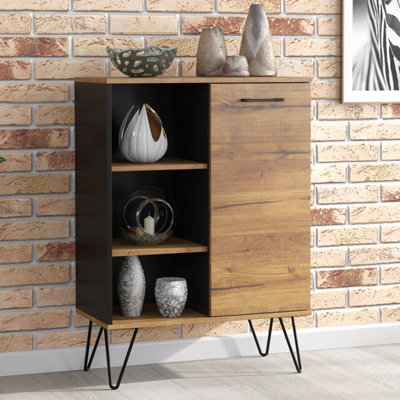 Sideboard 100cm Loft Retro Vintage Contemporary Oak Display