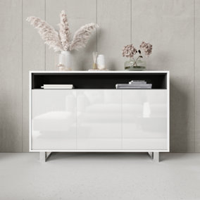 Slimline white deals gloss sideboard