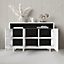 Sideboard 130cm TV Unit Cabinet Cupboard TV Stand Living Room High Gloss Doors - White