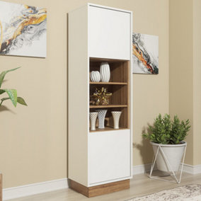 Sideboard 175cm Contemporary Display Cabinet Vintage Loft White & Oak