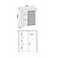 Sideboard 83cm White Modern Stand Gloss Doors Free LED