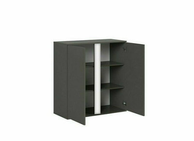 Small grey store storage cabinet