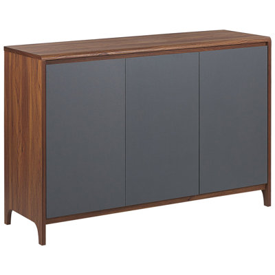 Sideboard Dark Wood with Grey MEDFORT