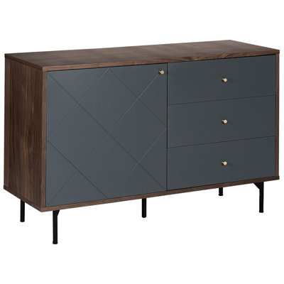 Sideboard Dark Wood with Grey PALMER