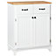 Sideboard  Matt White MDF 2 door 2 drawer Standard Cabinet (H)940mm (W)740mm (D)400mm