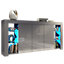 Sideboard TV Unit Display Cabinet Cupboard TV Stand Living Room High Gloss Doors - Dark Grey