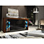 Sideboard TV Unit Display Cabinet Cupboard TV Stand Living Room High Gloss Doors - Walnut & Black