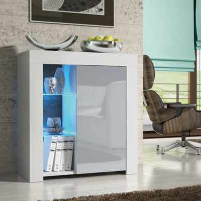 Small white on sale gloss cabinet