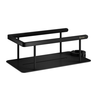 SIDELINE - Basket for shower riser rail. Black. Basket 200 x 110 mm.