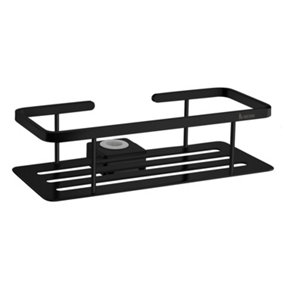 SIDELINE - Basket for shower riser rail. Black. Basket 250 x 103 mm