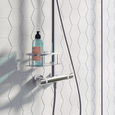 SIDELINE - Basket for shower riser rail. Chrome. Basket 200 x 110 mm. - 3