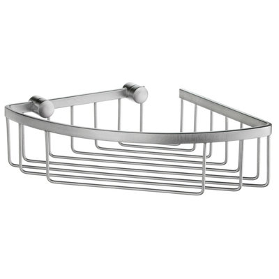 SIDELINE - Design Corner Shower Basket in Brushed Chrome