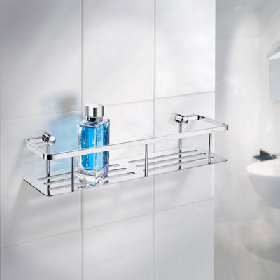 SIDELINE - Design Shower Basket in Polished Chrome and Solid Brass Construction