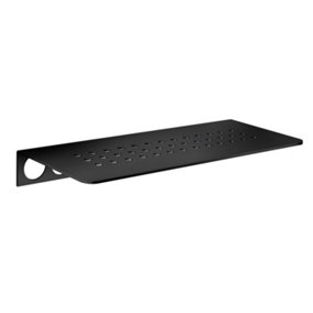 SIDELINE - Grout Line Shelf, with holes. Black Stainless Steel.