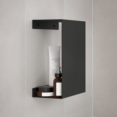 SIDELINE - Shelf for Shower and Bathroom. Black. 110x210 mm. H 260 mm.