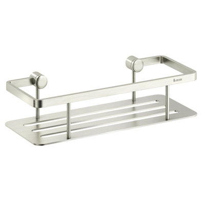 SIDELINE - Shower Basket. Brushed Nickel. 250 x 103 mm. Height 60 mm.