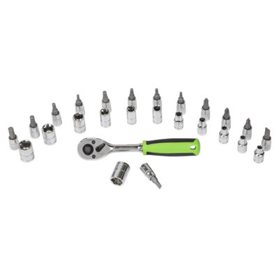 Siegen by Sealey 1/4" Drive Socket & Socket Bit Set 27pc 6pt Metric S01241