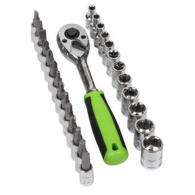Siegen by Sealey 1/4" Drive Socket & Socket Bit Set 27pc 6pt Metric S01241