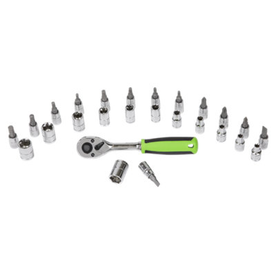 Siegen by Sealey 1/4" Drive Socket & Socket Bit Set 27pc 6pt Metric S01241