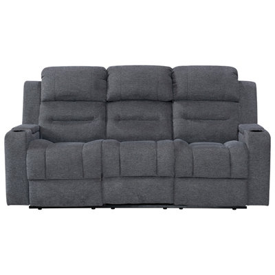 Siena 3 2 Seater Electric Recliner Sofa Set in Grey Tweed Fabric