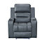 Siena Electric Recliner Chair & Cinema Seat in Grey Leather Aire