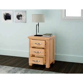 Sienna 3 Drawer Bedside Cabinet - L38 x W50 x H65 cm