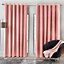 Sienna Capri Supersoft Velvet Eyelet Lined Curtains - Blush Pink, 66" x 72
