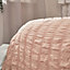 Sienna Check Seersucker Duvet Cover with Pillowcase Set, Blush - Single
