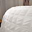 Sienna Check Seersucker Duvet Cover with Pillowcase Set, White - Single
