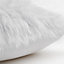 Sienna Faux Mongolian Fur 4 x Cushion Covers Plain Luxury, 18" x 18" - White