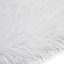 Sienna Faux Mongolian Fur 4 x Cushion Covers Plain Luxury, 18" x 18" - White