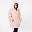 Sienna Hoodie Blanket Oversized Ultra Plush Sherpa Wearable, Kids - Blush Pink