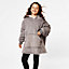 Sienna Hoodie Blanket Oversized Ultra Plush Sherpa Wearable, Kids - Charcoal