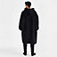 Sienna Long Hoodie Blanket Soft Sherpa Fleece Oversized Sweatshirt - Black