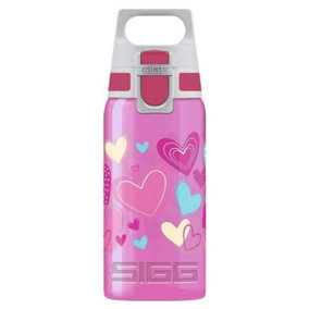 Sigg Childrens/Kids Viva One Hearts Water Bottle Pink/Grey (One Size)