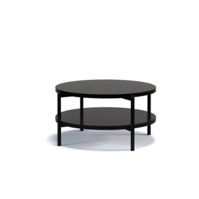Sigma B Coffee Table in Black Gloss - Compact Style and Unmatched Stability - W840mm x H430mm x D840mm