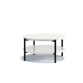 Sigma B Coffee Table in White Gloss - Compact Style and Unmatched Stability - W840mm x H430mm x D840mm