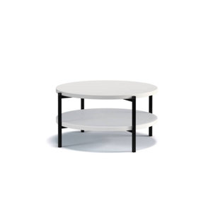Sigma B Coffee Table in White Matt - Compact Style and Unmatched Stability - W840mm x H430mm x D840mm