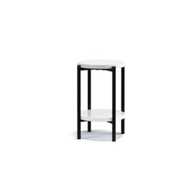 Sigma D Coffee Side Table in White Gloss - Compact Elegance for Modern Spaces - W440mm x H610mm x D440mm
