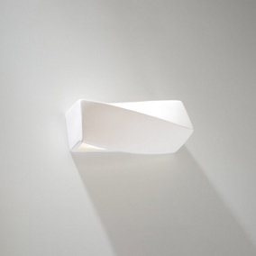Sigma Mini Ceramic & Glass White 1 Light Classic Wall Light