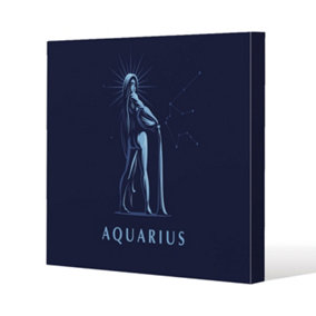 Sign of the zodiac aquarius (canvas) / 101 x 101 x 4cm