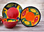 Signature Big Fish Hand Painted Ceramic Kitchen Dining Set of 2 Small Plates (Diam) 20cm