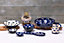 Signature Blue & White Fish Hand Painted Ceramic Kitchen Small Pourer Jug 0.5L
