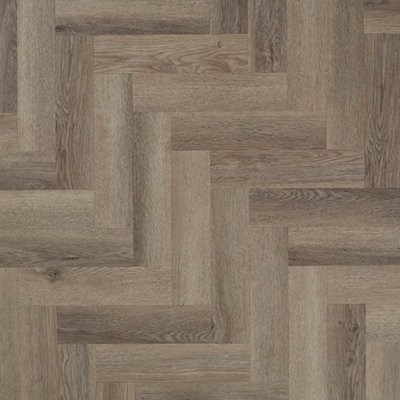 Signature Collection Luxury Vinyl Gluedown Parquet - Smoked Oak