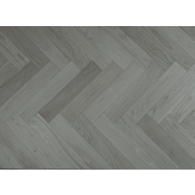 Signature Collection Select Oak Herringbone 15/4 x 120 x 600  Brushed Grey and Limed